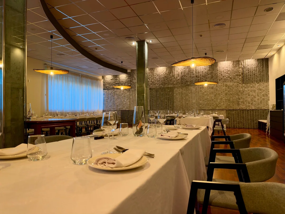 Laid tables in Somnium Restaurant’s dining room